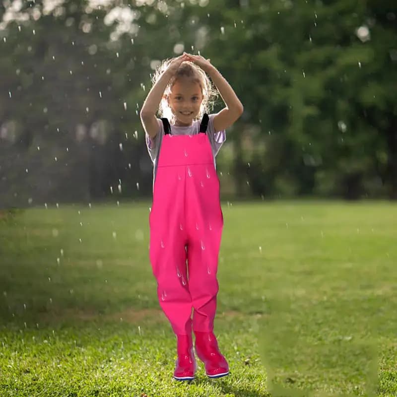 Waders enfants une pièce étanches avec bottes pour pêche jeunesse et activités aquatiques