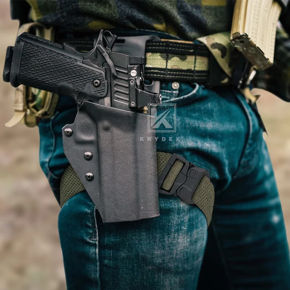 Sangle cuisse tactique KRYDEX avec boucle rapide pour holster de pêche et équipement