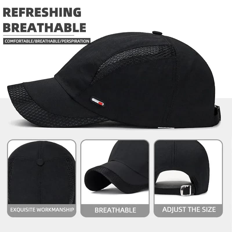Casquette baseball mesh unisexe ajustable séchage rapide sport pêche protection sol trucker cap