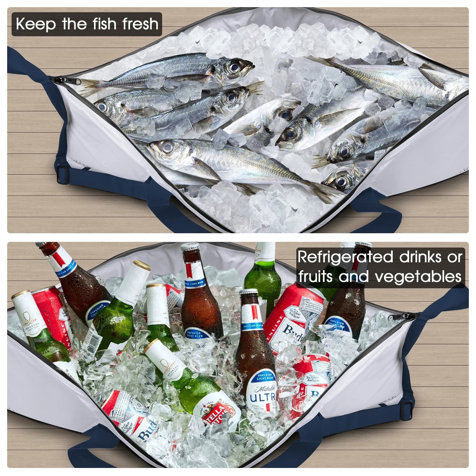 Sac isotherme THKFISH 40 pouces pour poissons vivants - Grande capacité étanche PVC pêche fraîcheur