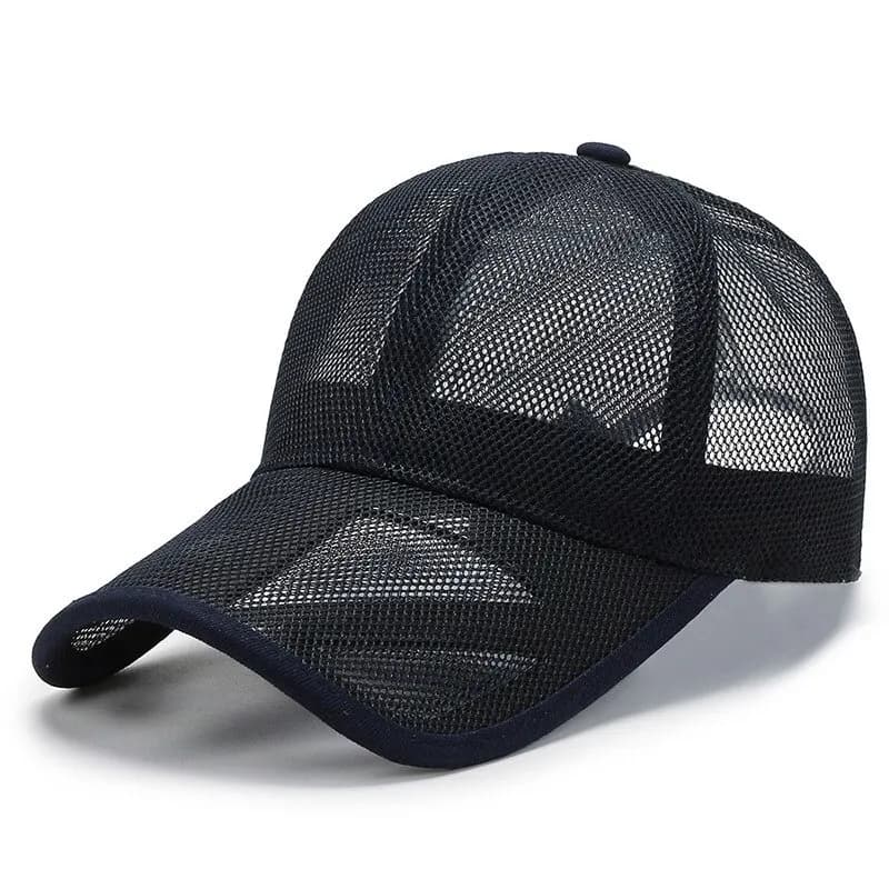 Casquette pêche mesh respirant été homme femme visière ajourée protection solaire