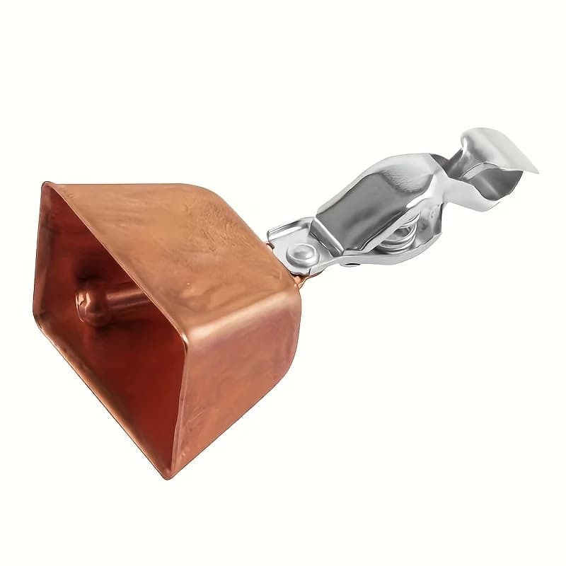 Cloche d'alarme en cuivre pour canne à pêche avec indicateur de touche et pince Eagle - Accessoire pêche