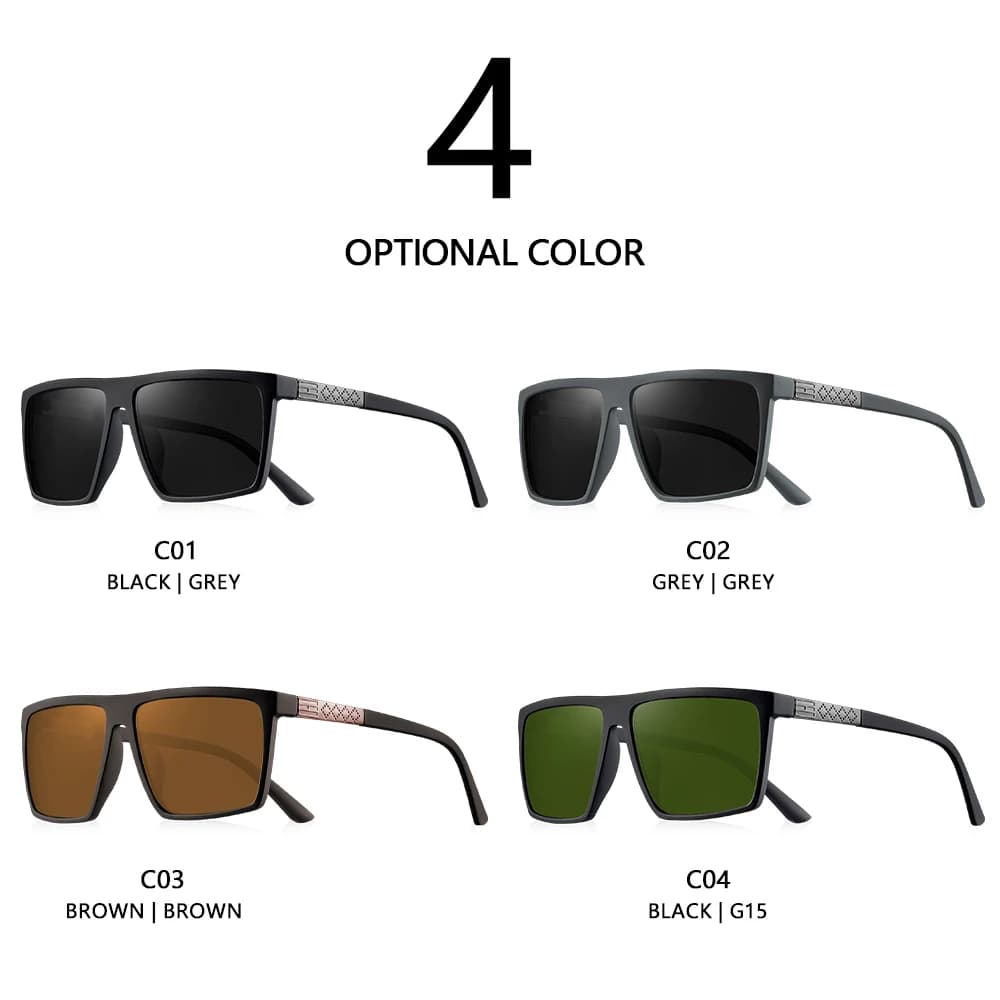 Lunettes polarisées vintage carrées CRIXALIS pour pêche - Anti-reflets protection UV400