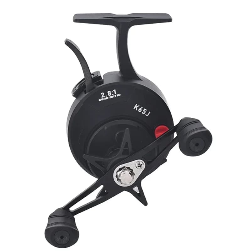 Moulinet Lizard Free Runner avec poignée EVA pour pêche sur glace - bobine métal ou plastique