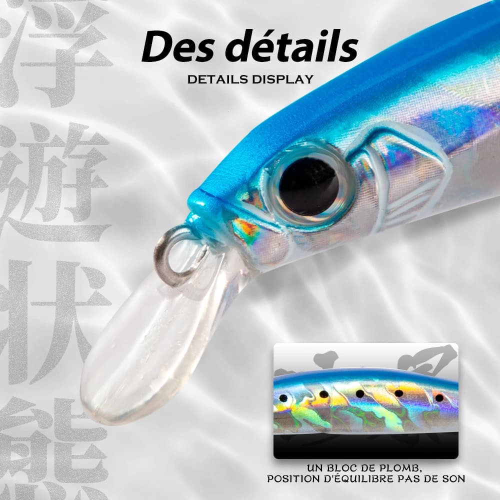 Leurre jerkbait coulant 70-105mm pour truite et bass - Minnow artist twitch bait pêche mer