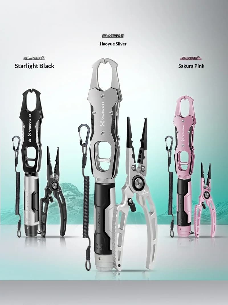 Set de pinces multifonctions Hasida Aurora avec balance 18kg - Leurres et rotation 360° pour pêche précise