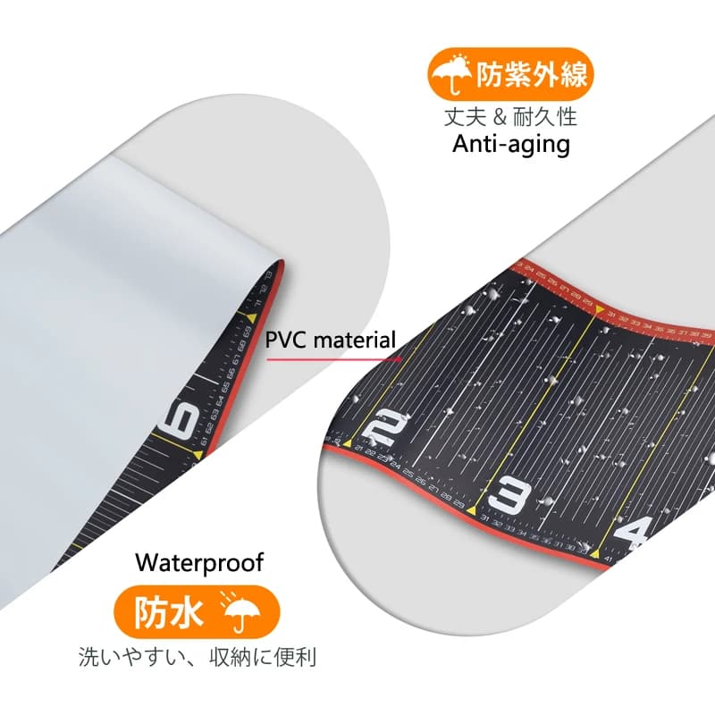 Mètre ruban pliable étanche 135cm pour mesurer poissons - Accessoire pêche pratique et durable