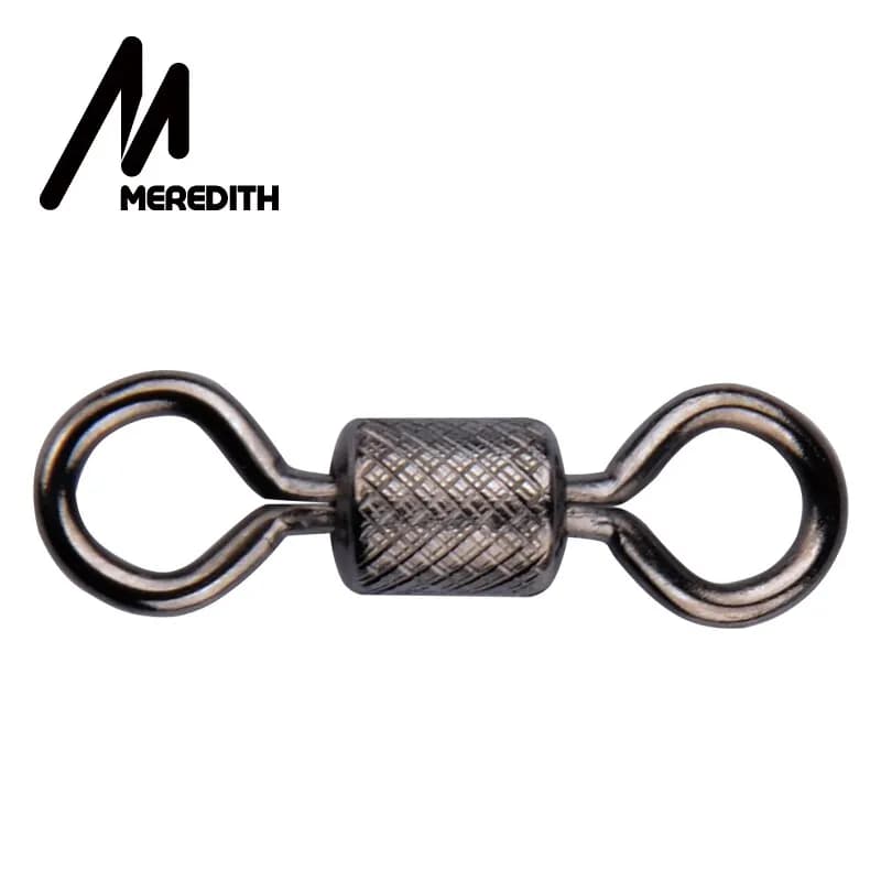Lot de 50 émerillons à billes Meredith avec mousquetons de sécurité et anneaux solides pour la