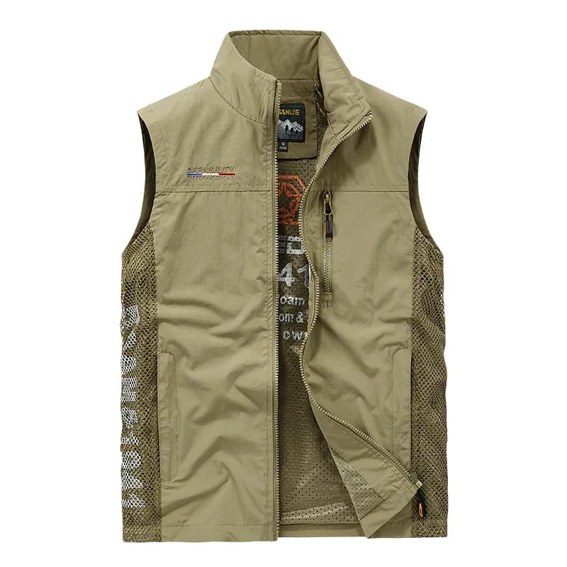 Veste cargo légère homme été sans manches mesh pour pêche randonnée sport qualité 5XL
