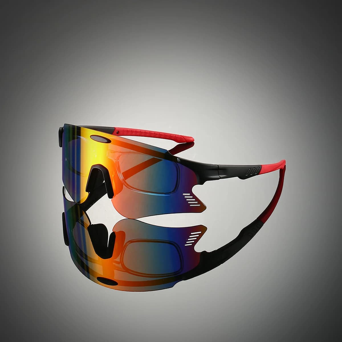 Lunettes sport surdimensionnées miroir pêche cyclisme 2025 protection anti-UV vent tendance