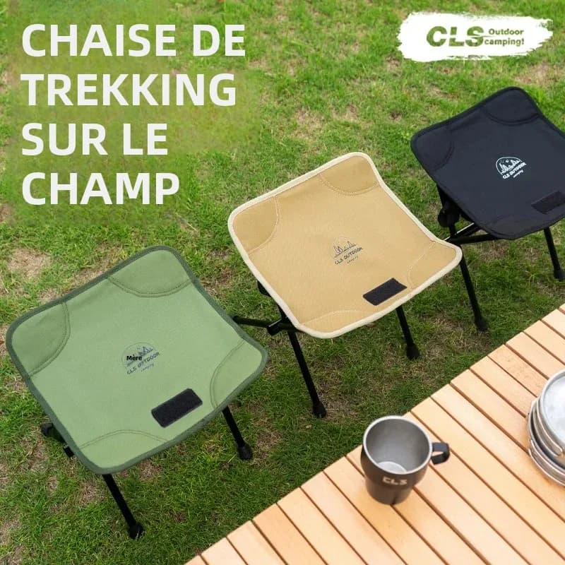 Chaise lune MOUNTAINHIKER en alliage aluminium pour pêche - Ultralégère, pliable et portable