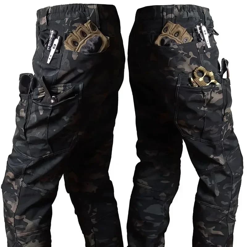 Pantalon cargo polaire militaire hiver pêche - Peau de requin imperméable pêche froide