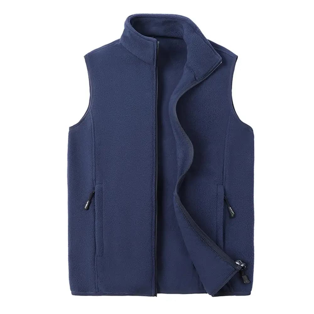 Gilet sans manches homme en laine cachemire pour l'hiver - Veste chaude grande taille pêche