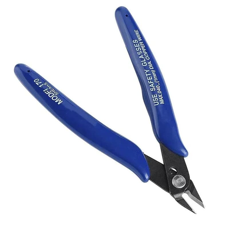 Pince coupe-fil diagonale 170mm rouge bleu - Mini pince coupe-câble pour électronique et travaux précis