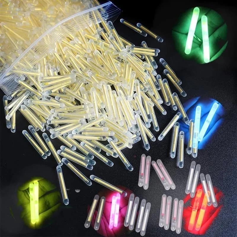 Flotteurs lumineux nuit 2.5/4.5mm avec bâtons fluorescents 10/20/30PCS - Outils de pêche nocturne