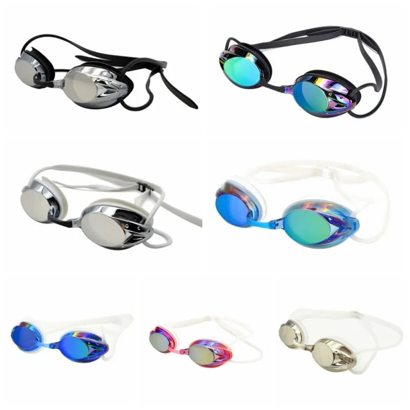 Lunettes de natation haute définition anti-buée étanches - Verres électroplaqués pour adultes hommes femmes