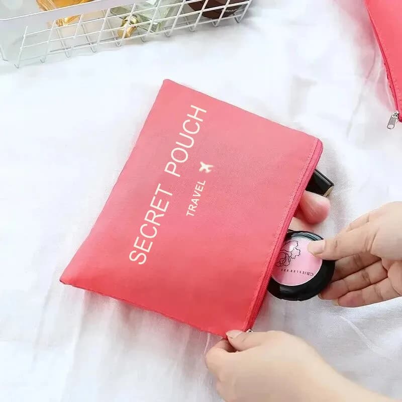 Set de 6 sacs de voyage étanches - Rangement vêtements et sous-vêtements dans valise rose/bleu/gris
