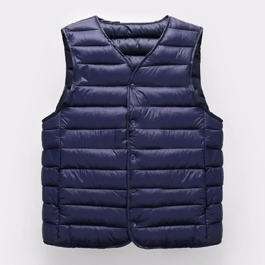 Veste matelassée sans manches homme épaisse chaude avec poches pour pêche confortable
