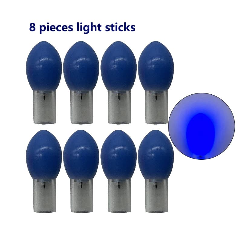 8 pièces bâton lumineux électronique pêche nocturne sans pile, leurre lumineux pour pêche en mer et surfcasting
