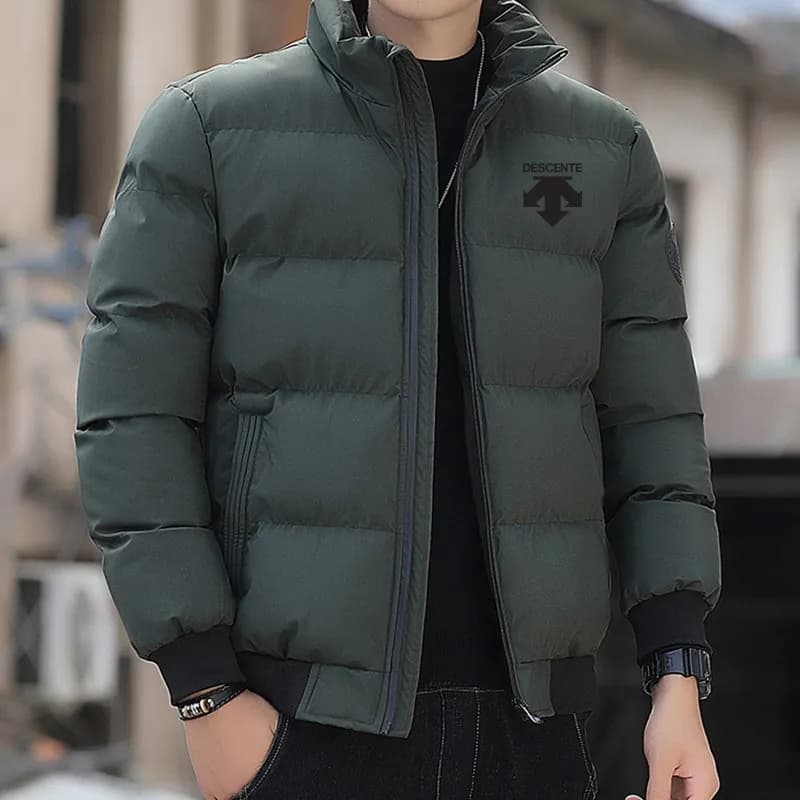 Veste matelassée homme logo tête de tigre 2026 - Parker court et épais pour pêche hivernale fashion