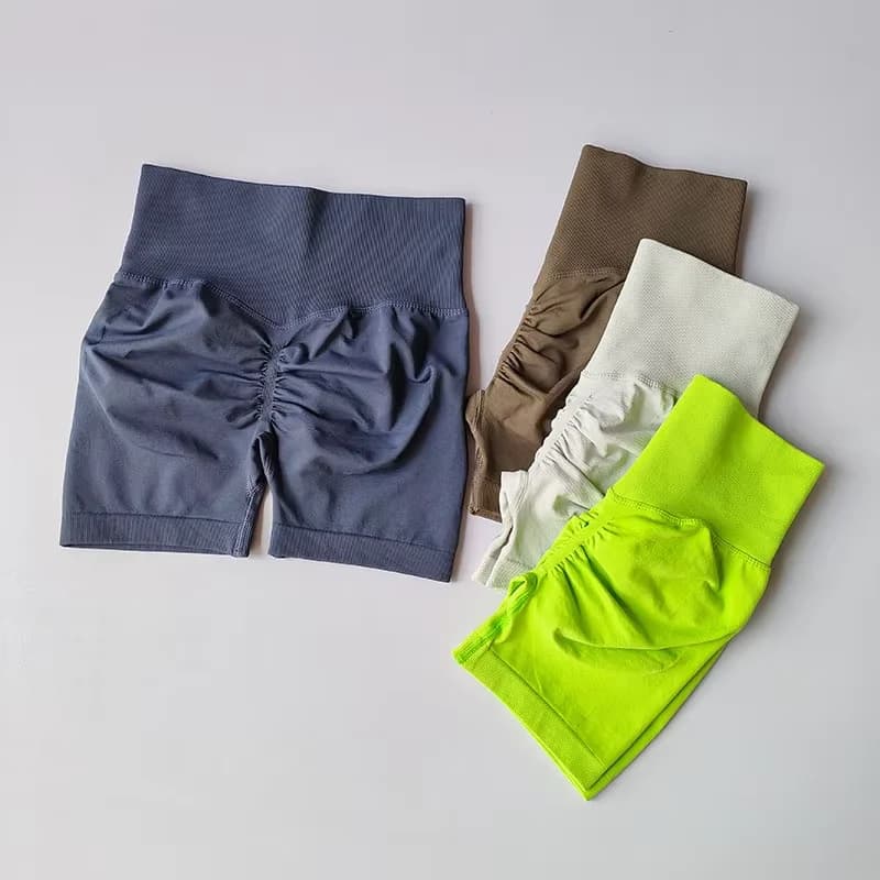Short sport femme pêche taille haute remodelant affinant running séchage rapide trois points