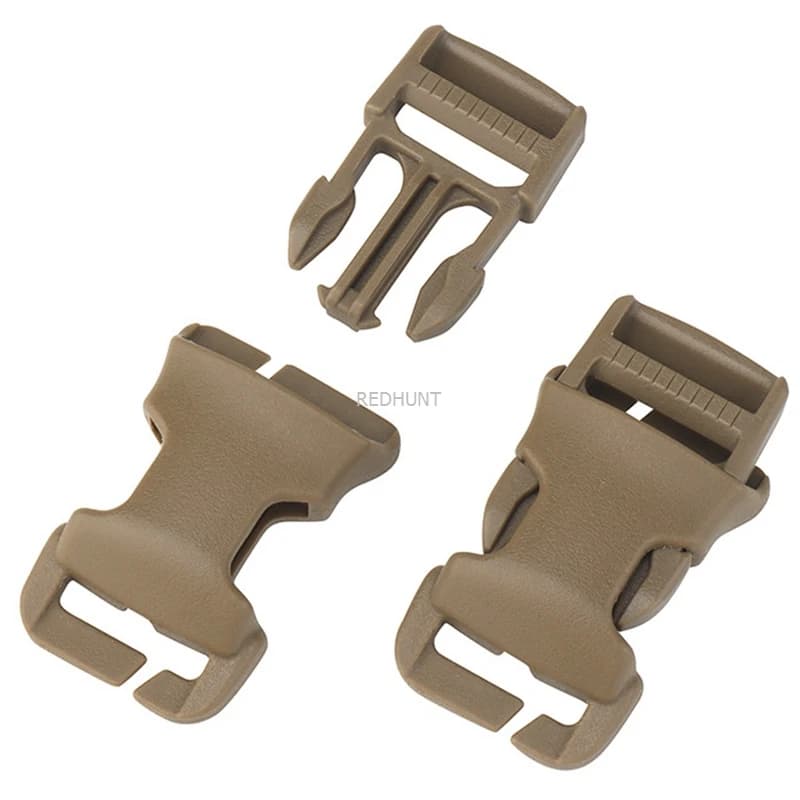 2 boucles tactiques QASM 2.5CM pour sac de pêche - Libération rapide sécurisée pour usage intensif