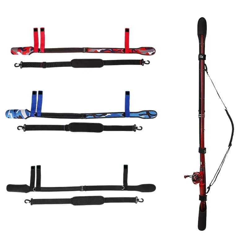 Ceinture porte-canne pêche 90-160cm avec étui protecteur - Accessoire de transport portable pour matériel