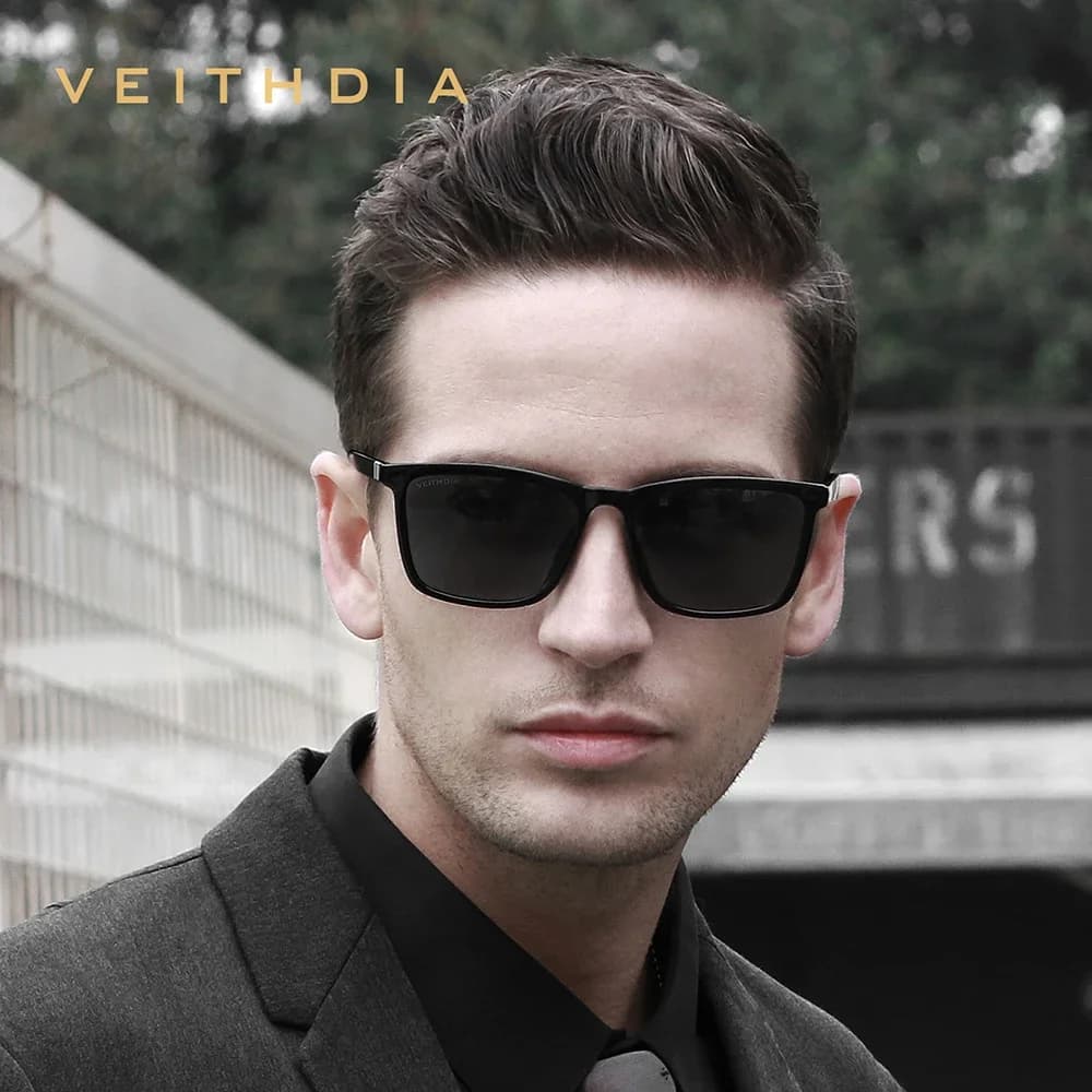 Lunettes de soleil polarisées VEITHDIA TR90 vintage pour pêche et conduite - Homme/Femme UV400