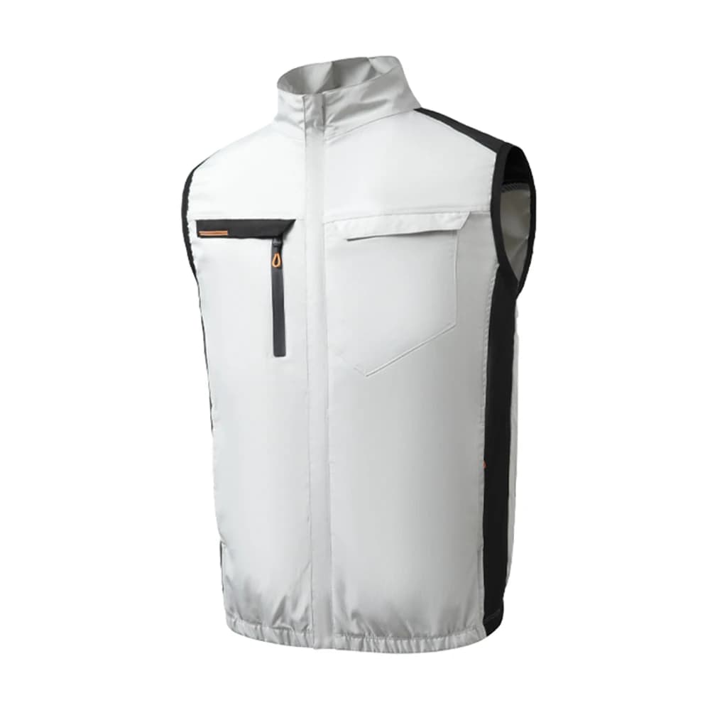 Veste de pêche sans manches rafraîchissante avec ventilateur intégré pour travail en extérieur résistant à la chaleur