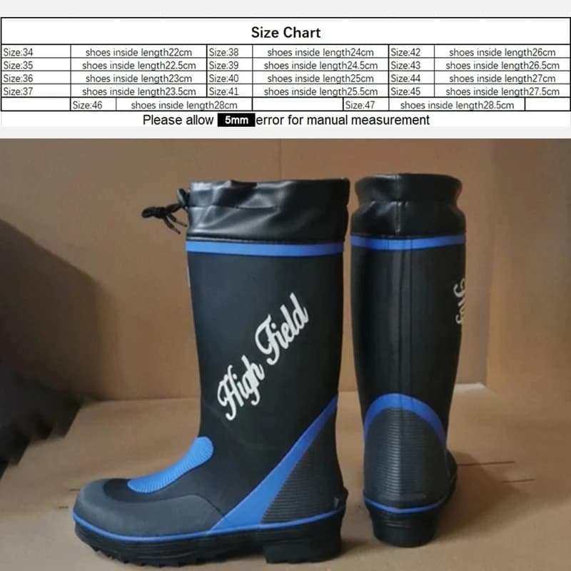 Chaussures de pêche imperméables semelle caoutchouc antidérapante pour rochers et pêche à la mouche