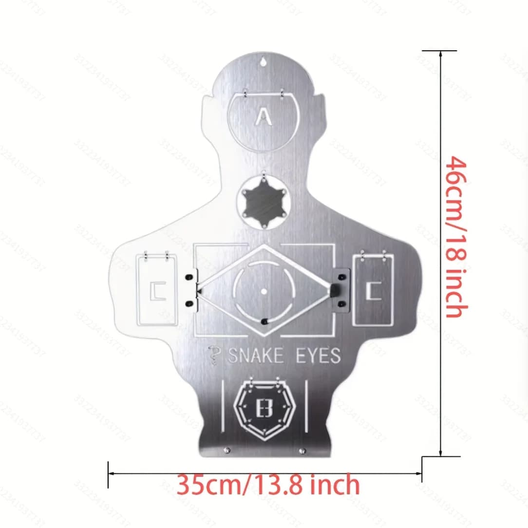 Cible métal brossé inox IDPA couleur originale compétition tir pratique