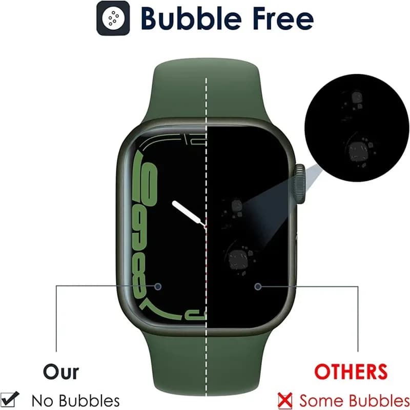 Protections écran hydrogel 5 pièces pour Apple Watch Ultra 49mm et modèles 40-45mm pêche étanche