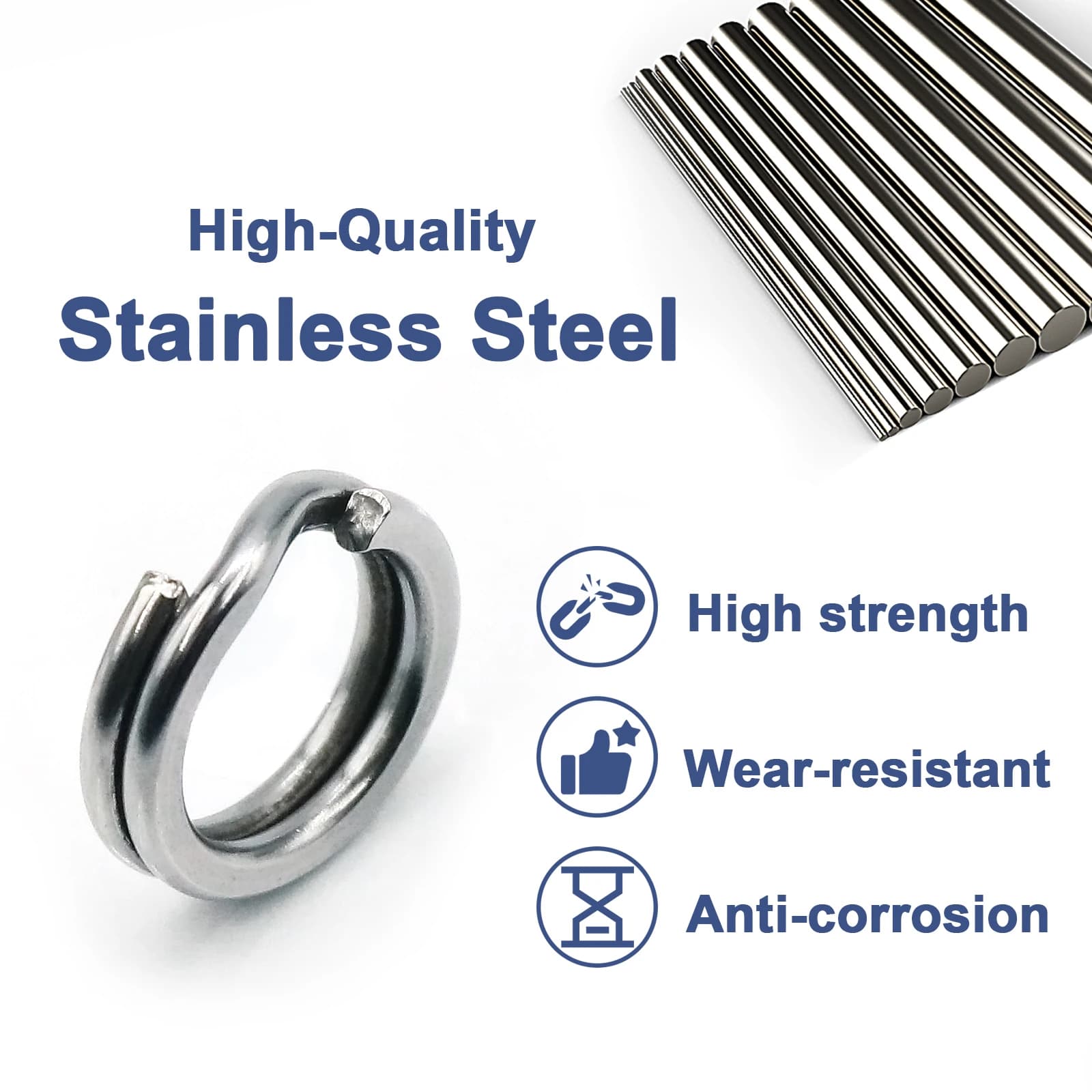 Anneaux split rings 9KM 30pcs inox pour leurres et montages - Connecteurs pêche mer et eau douce