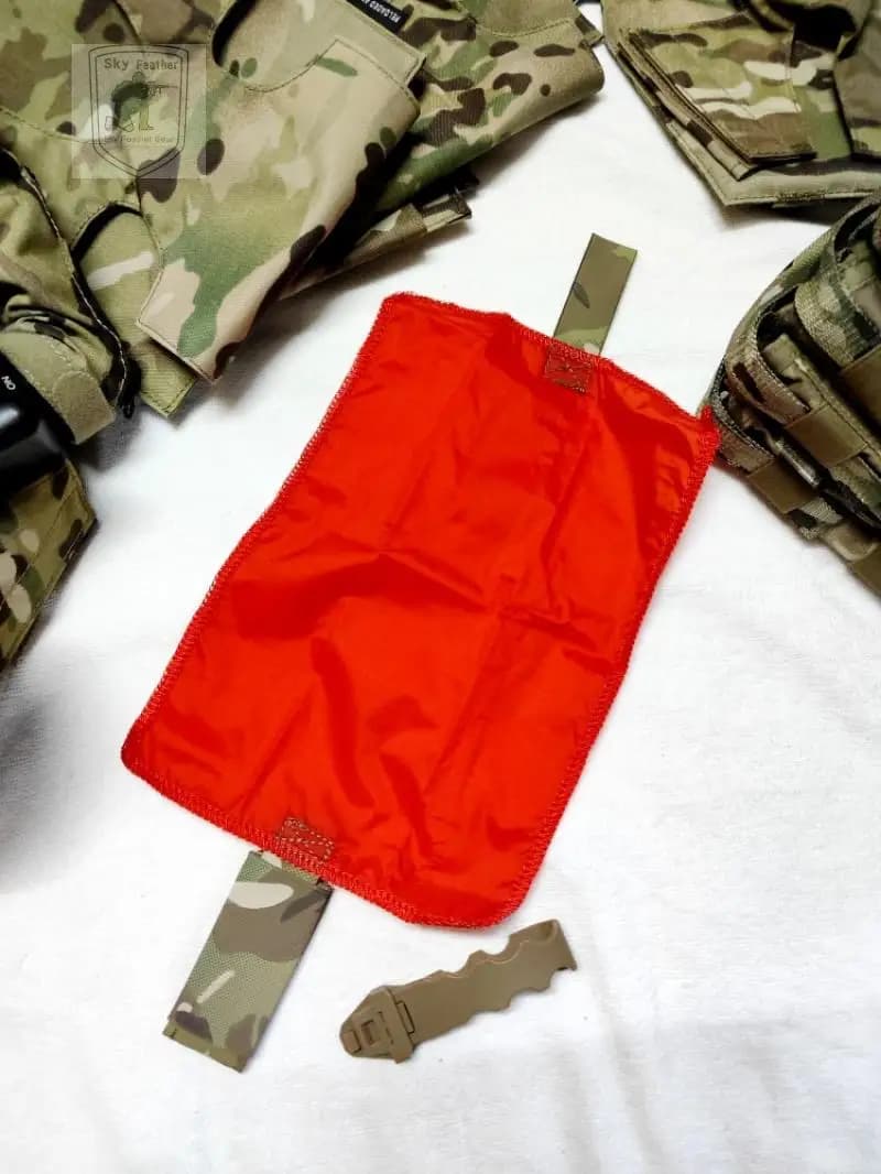 Drapeau hit camouflage multi-terrain pour paintball - Indicateur tactique MOLLE pour pêche