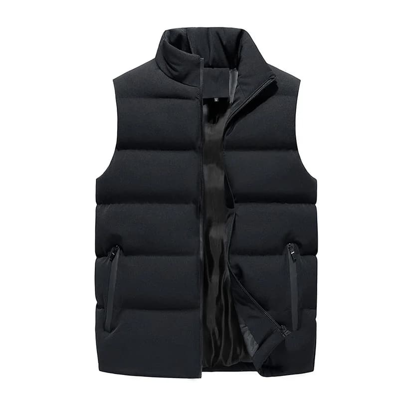 Gilet matelassé homme léger hiver pêche - Veste sans manches chaude coupe-vent pour outdoor et pêche hivernale