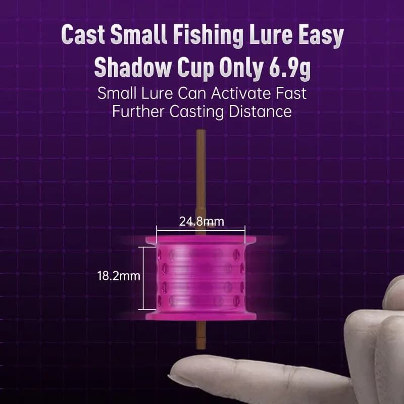 Moulinet Baitcasting Kingdom 135g Ultra Léger pour pêche légère avec bobine shallow 4kg