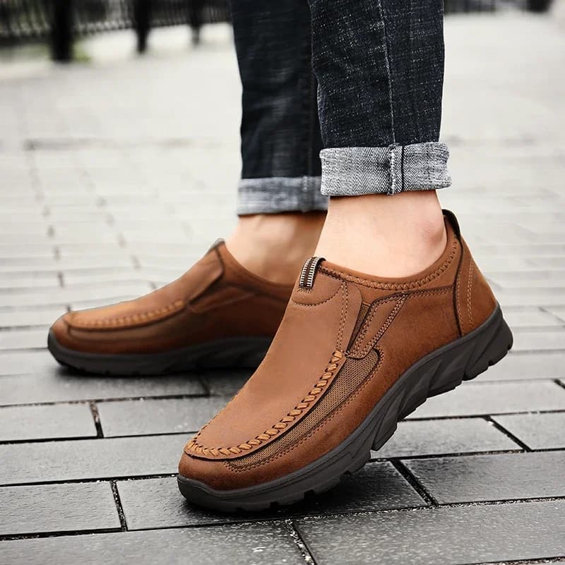 Chaussures casual homme mocassins respirantes sneakers plates confortables rétro pêche loisirs extérieur