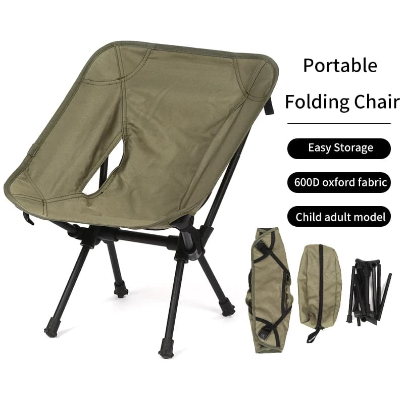 Chaise pêche ultra-légère démontable - Siège pliant camping jardin plage avec rangement intégré
