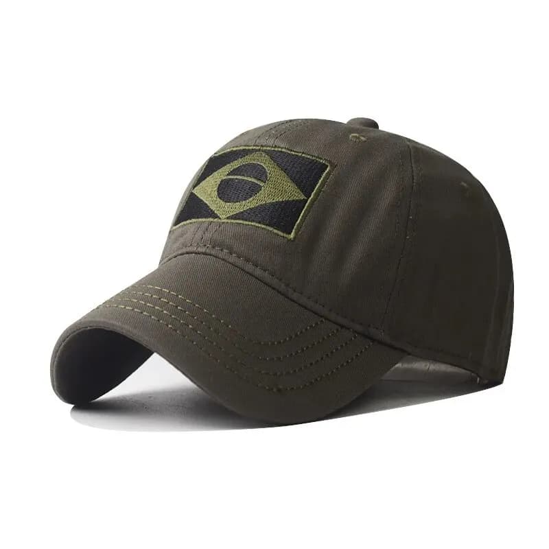Casquette baseball camouflage armée hommes brodée drapeau Brésil sport extérieur chasse