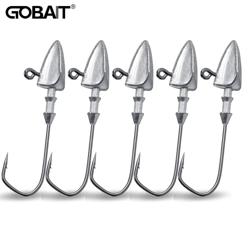 Hameçons lestés métal 5pcs 3.5g-35g pour leurres souples Texas Rig - Pêche précise carnassiers