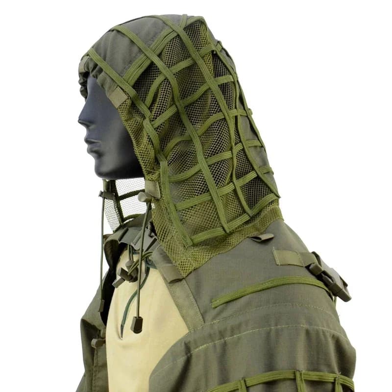Tenue Ghillie châle sniper tactique airsoft - manteau camouflage combat chasse pêche extérieur