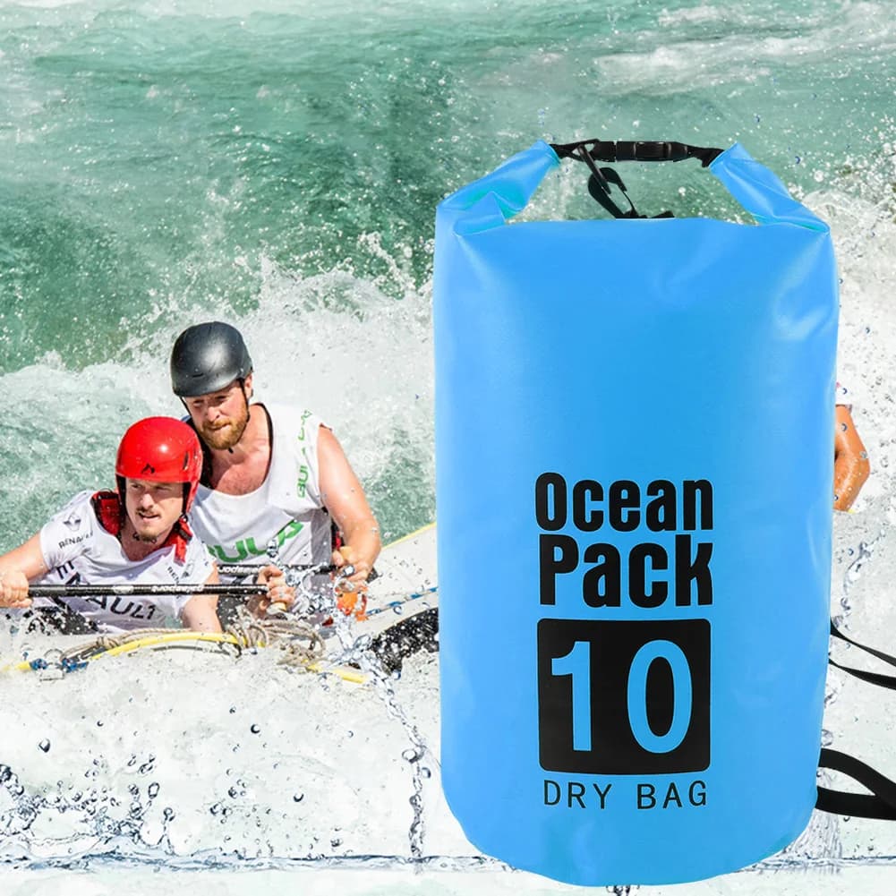 Sac étanche pliable 2L à 15L - Sac flottant pour kayak, rafting, plage et trekking