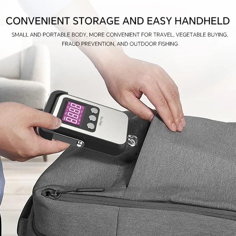 Balance numérique portable 60kg 10g pour bagages - Pêche avec chargeur USB et crochet