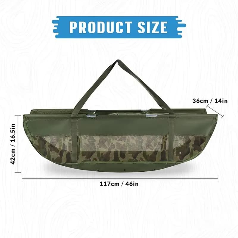Sac de pesée pour poissons pliable - Filet de mesure pour pêche au bar et poissons carnassiers