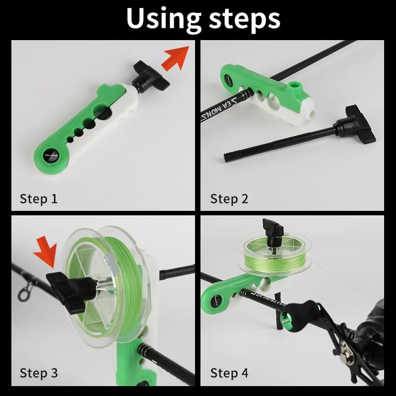 Bobineur de ligne de pêche portable réglable pour moulinets spinning et baitcasting