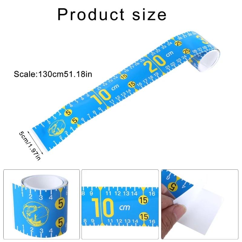 Ruban adhésif mesure poissons 130cm - Règle autocollante pour bateau kayak pêche précise