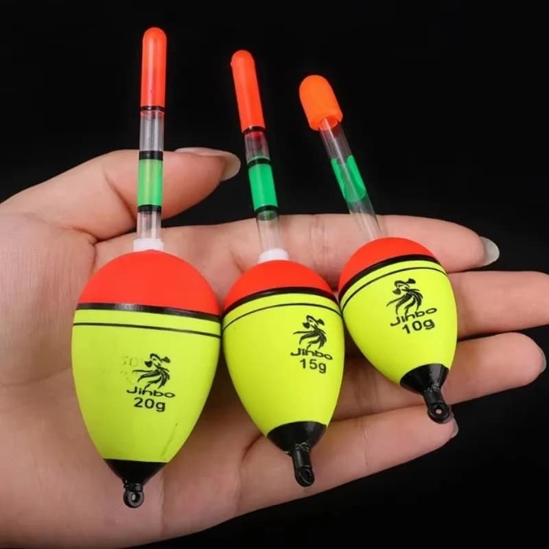 Lumineux EVA Flotteur de Nuit pour Pêche en Mer, Bouchon Fluorescent 10g 15g 20g