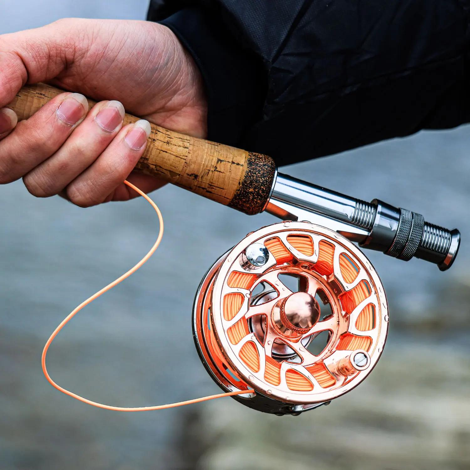 Moulinet pêche à la mouche Sougayilang CNC 5/6 frein 11kg pour truite ombre saumon