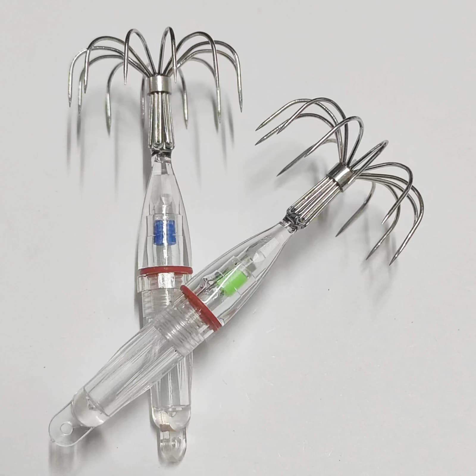 Hameçons lumineux pour pêche au calmar avec LED - 1-2 pièces anti-corrosion - Matériel de pêche nocturne
