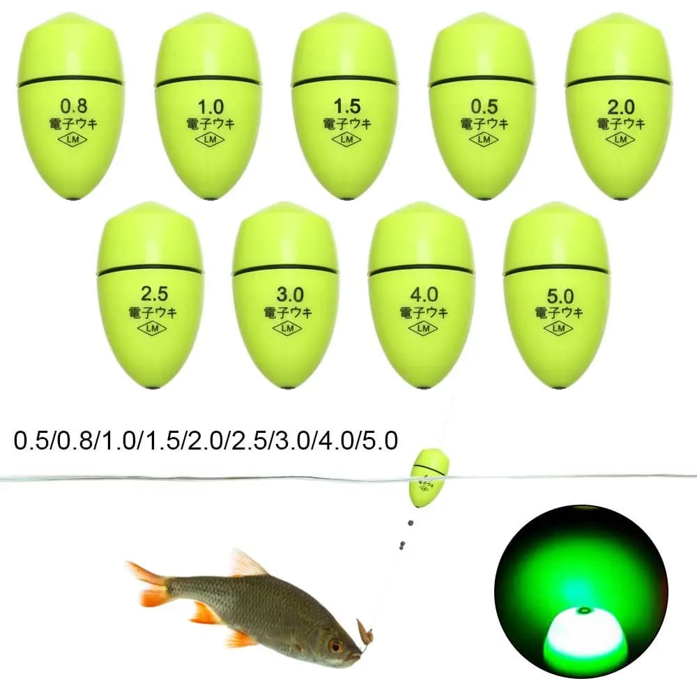 Flotteur électronique lumineux pour pêche de nuit avec détection des touches et vague rocheuse